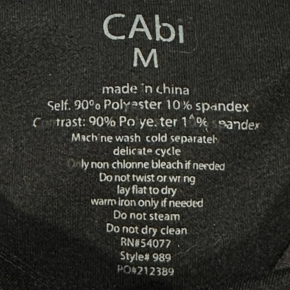CAbi Jacket Womens Sz‎ M Dash Asymmetric Track Black Gray Pockets Full Zip